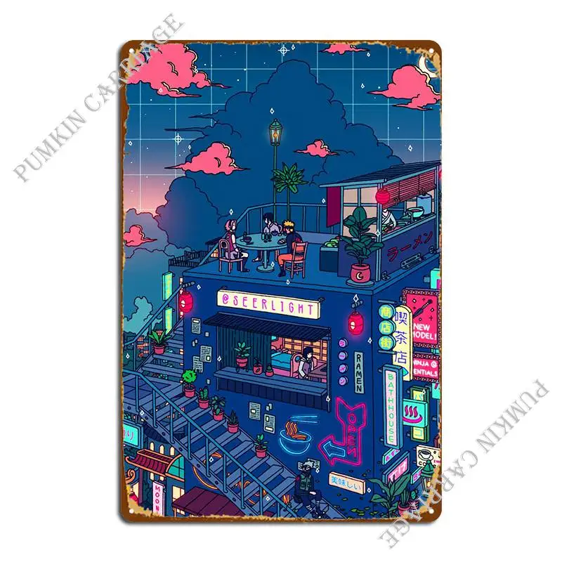 

Неоновые металлические пластины в виде деревни, декоративный постер для паба, жестяной плакат