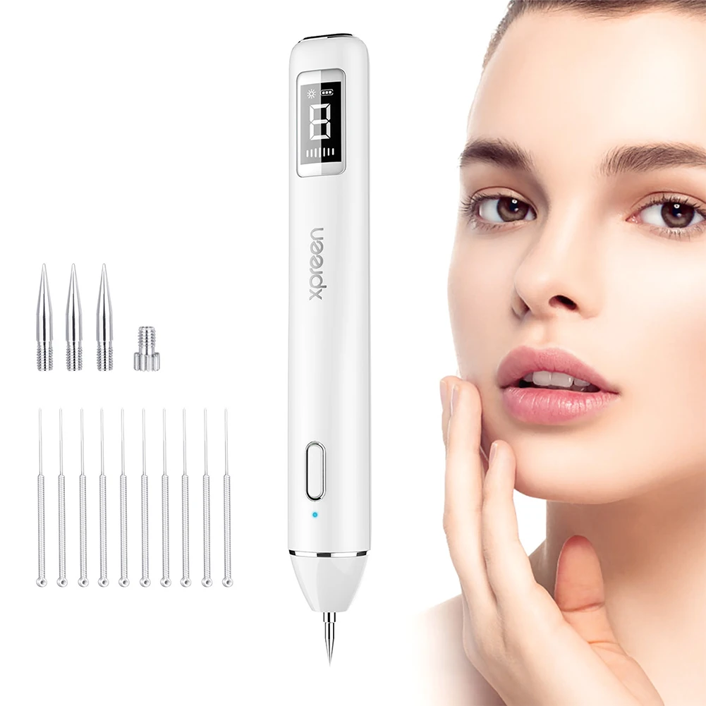 

LCD Display Warts Mole Removal Pen Tool Tattoo Pore Cleaner Adjustable Modes Spot Home Face Care Plasma Machine Skin Tag Small