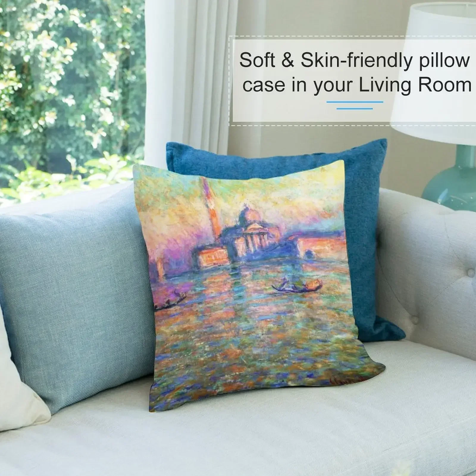 Подушка Claude Monet Church of San Giorgio Maggiore at Dusk