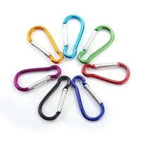 10pcs aluminum carabiner key chain clip multi colors climbing button carabiner camping hiking hook safety buckle keychain