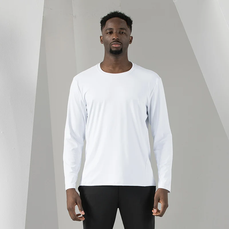 

Новое поступление, высококачественные мужские футболки с длинным рукавом, быстросохнущая вискозная ткань для занятий спортом на открытом ...