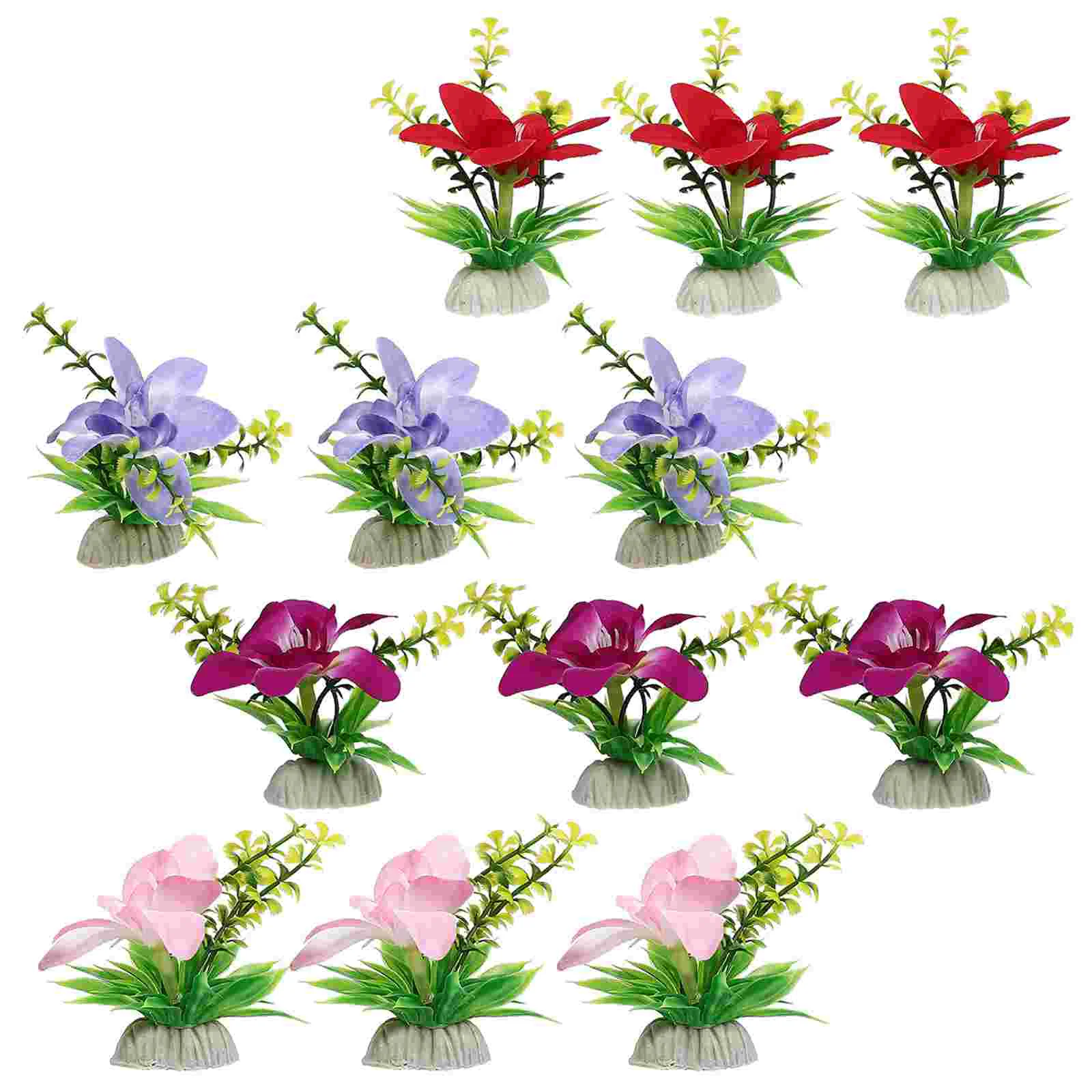 

12Pcs Kitchen Realistic Sashimi Plate Decor Plate Flower Adornments Sushi Tray Decor for Plate Tray Hotel