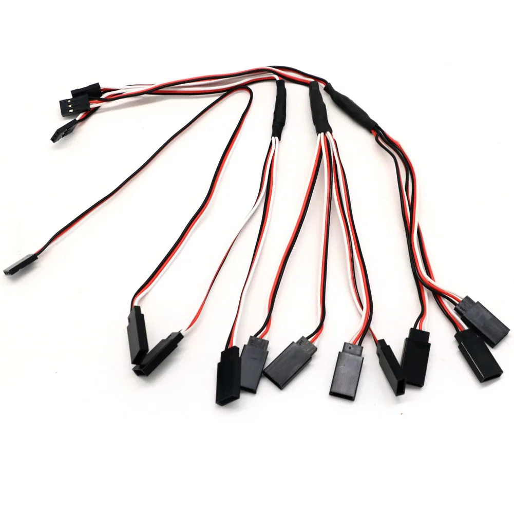 

5pcs/lot 30cm 1 to 1/1to 2 / 1 to 3 /1 to 4 RC Servo Extension Wire Cable for Futaba JR Male to Female RC Model