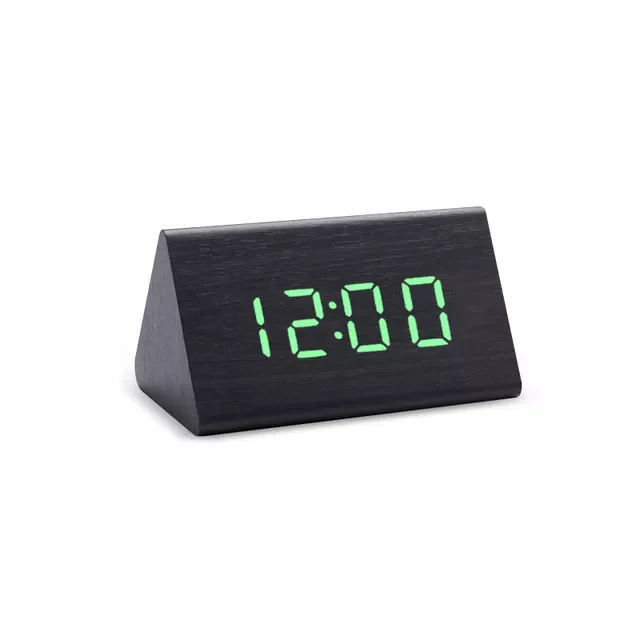 

Clock LED Wooden Alarm Clock Table Sound Control Electronic Clocks Desktop USB/AAA Powered Desperadoes Home Table Decor