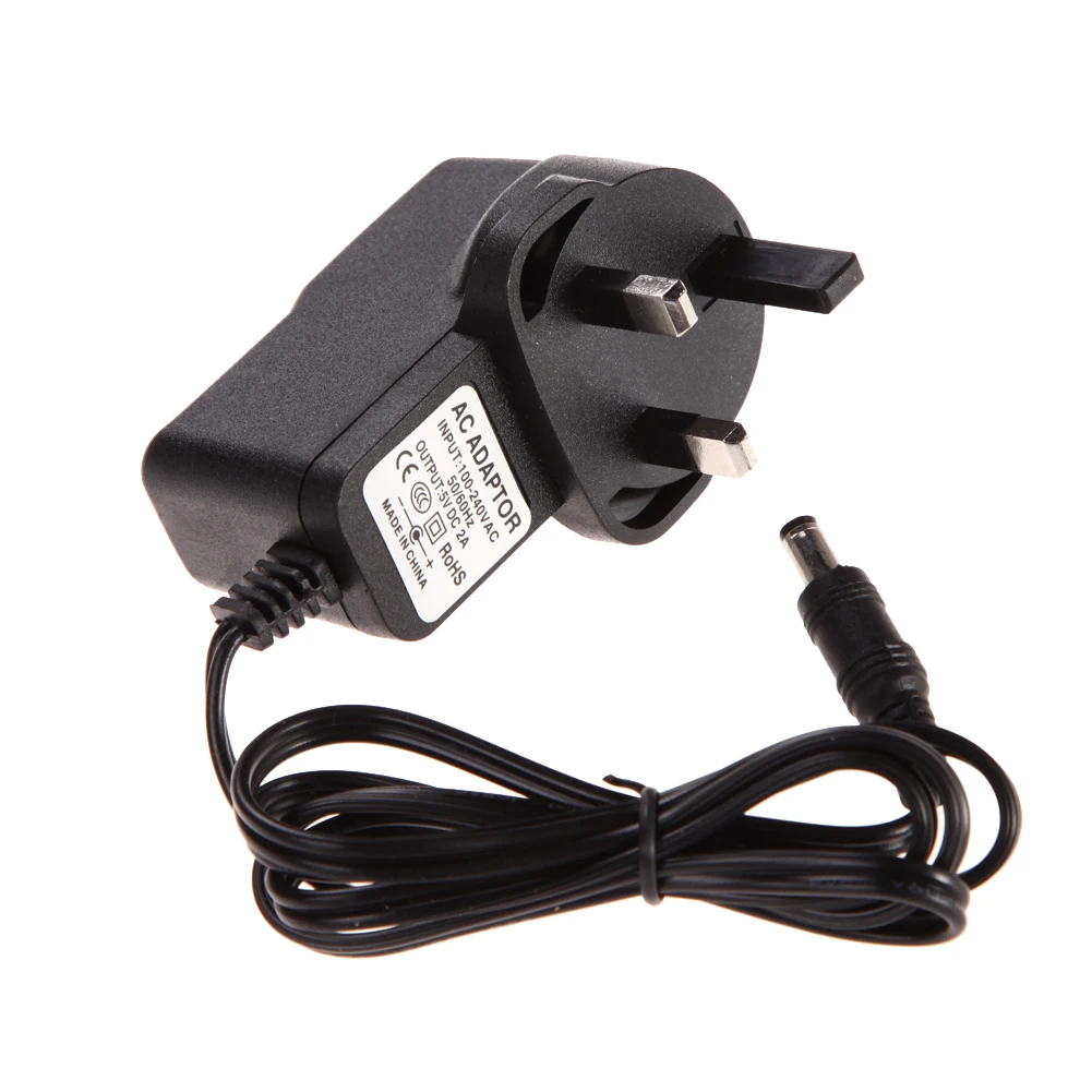 

AC 100-240V Converter Adapter DC 5.5mm x 2.5MM 5V 2A 2000mA Charger UK Plug accessory Power Supply
