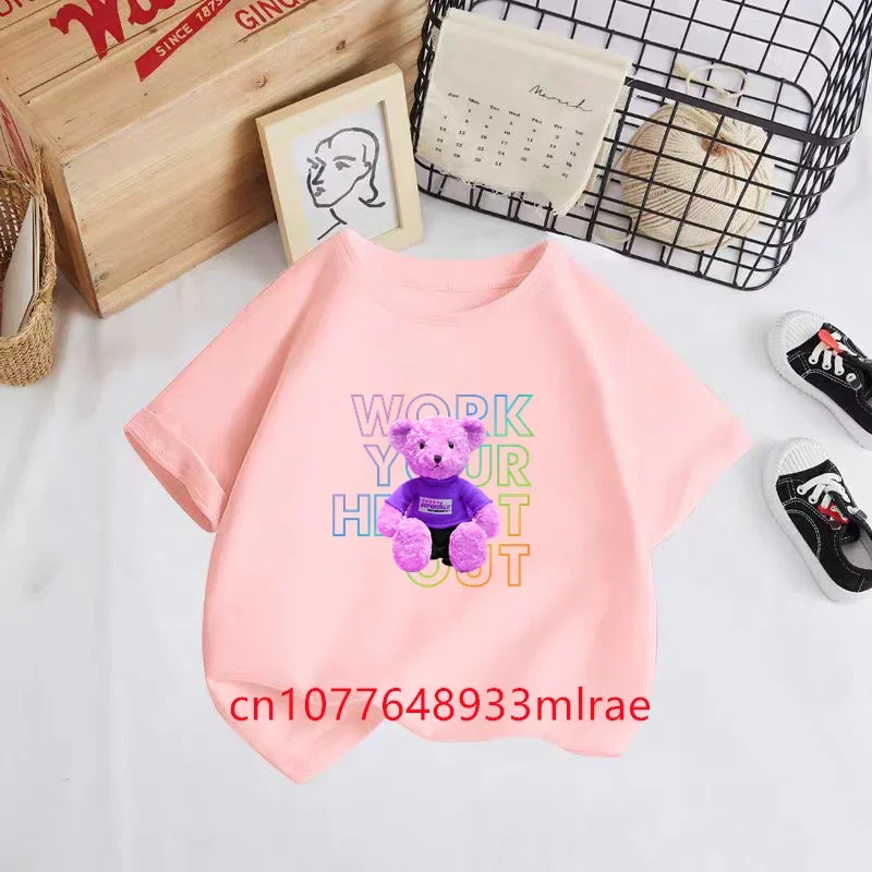 Модная Летняя Футболка Унисекс С Принтом Медведя Милый Топ Короткими Рукавами И