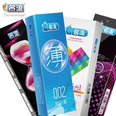 Презервативы PERSONAGE ультратонкие безопасные для задержки эякуляции, 4 вида, 120/108/96 шт.