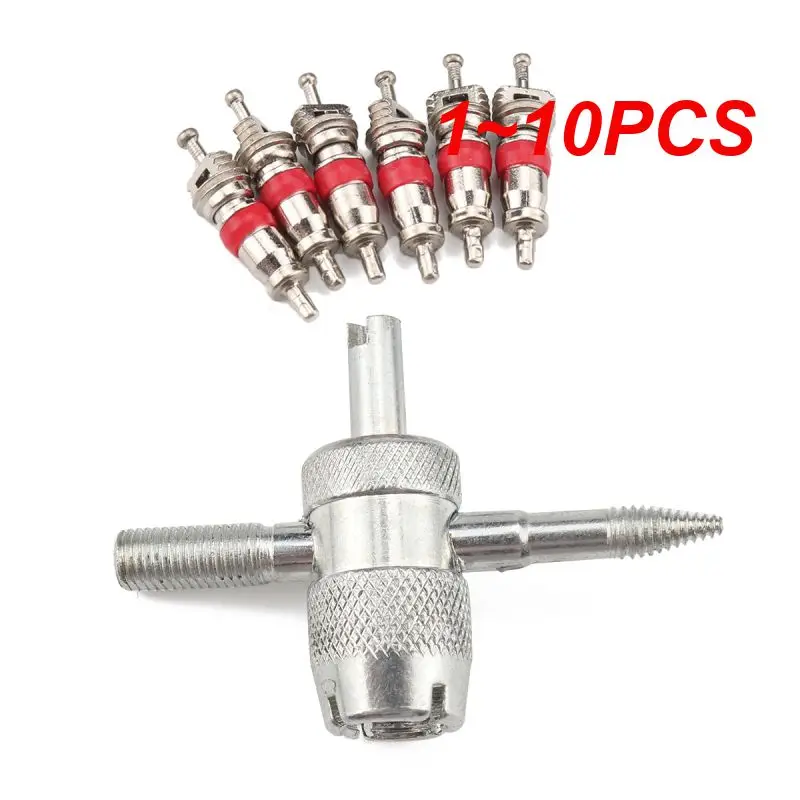 

Оцинкованный медный сердечник клапана с 4-в-1 инструмент для удаления стержня клапана шины инструмент для очистки шин 1 ~ 10 шт.