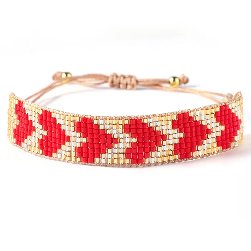 

Miyuki Bracelet for Women Charm Love DIY Tila Beads Bracelets Handmade Beaded Adjustable Bohemia Friendship Bracelet Women