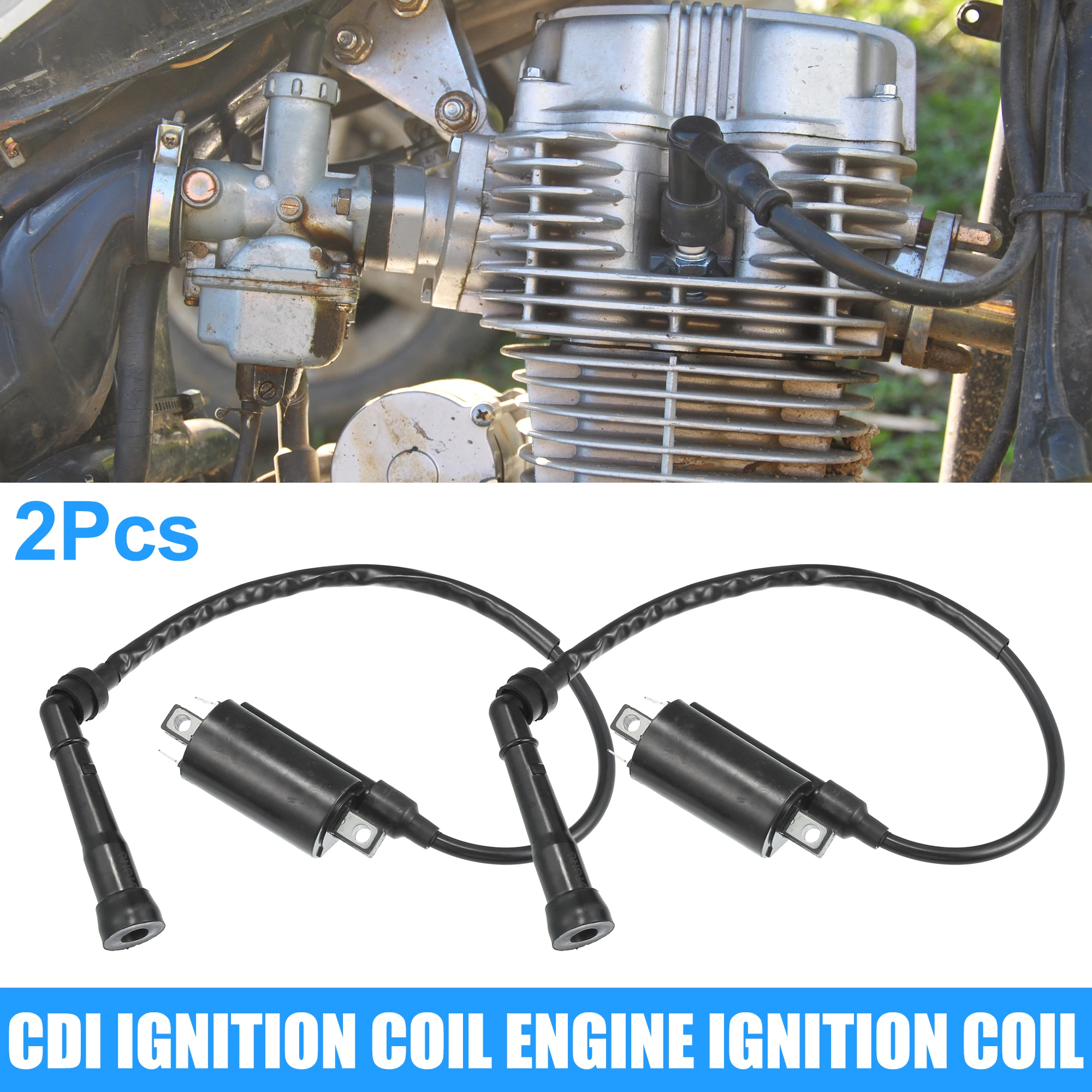 

Motoforti 2 шт. Катушка зажигания для мотоцикла CDI для Kawasaki EX500A Ninja 500 1987-1993 для Kawasaki EN500C Vulcan 500 1996-2009
