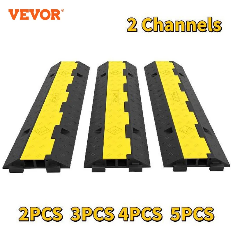 

Защита кабеля VEVOR, протектор для пандуса, троса, 2 канала, резина + ПВХ, 110 фунтов