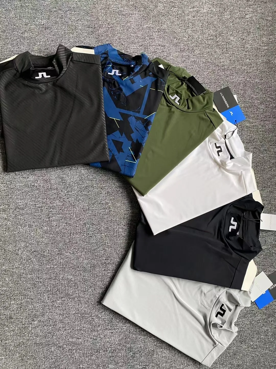 Men's Short-sleeved T-shirt Golf Clothing Summer Fast Drying Breathable Turtleneck Shirt Sports Leisure Training Jersey