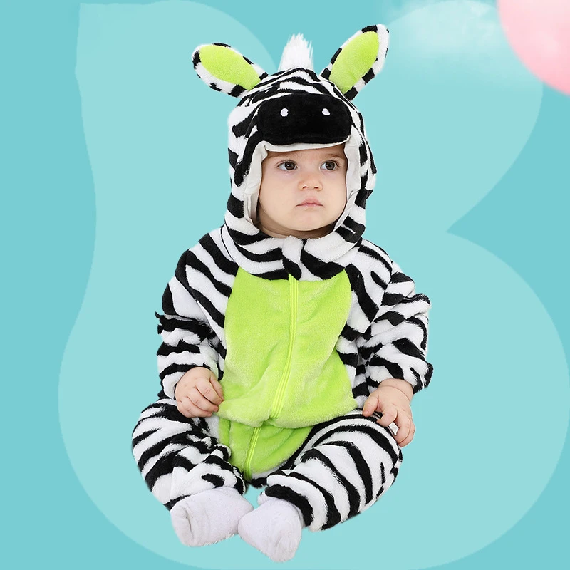 Зимняя одежда Kigurumis для маленьких девочек комбинезон боди мальчиков комбинезоны