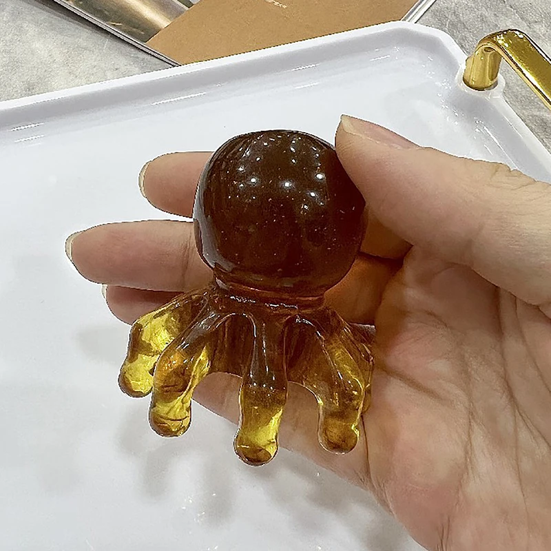 1 шт. расческа-осьминог из смолы массажер для головы меридиан соскабливание