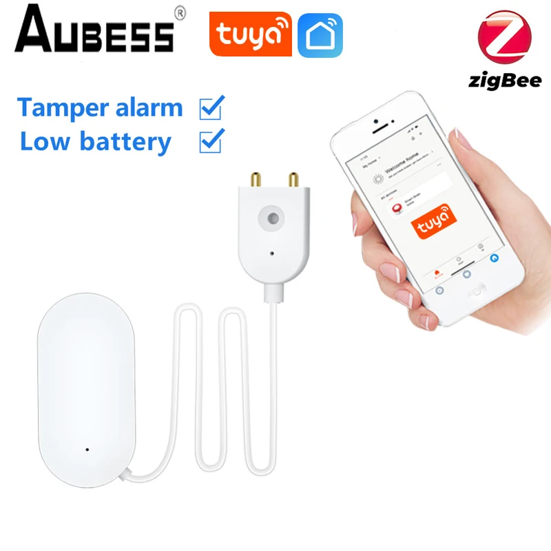 

Умный датчик утечки воды Tuya ZigBee, совместим с приложением Tuya Zigbee