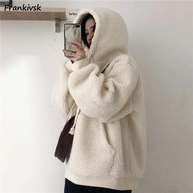 Толстовки женские однотонные уютные универсальные простые повседневные уличные