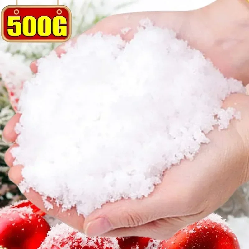 Искусственный снежный порошок Рождественская елка Снежинки пыльцы Пушистые