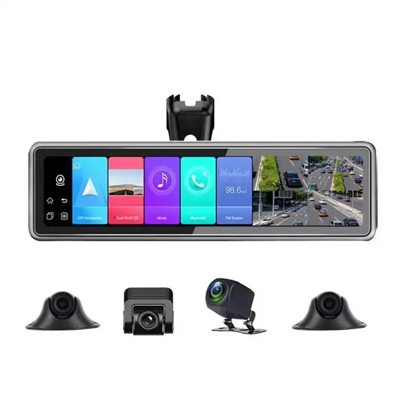 

4G Android 9.0 Dash Cam 12 Inch Dashboard Car DVR For Auto Rearview Mirror WiFi HD Video Recorder GPS Navigation Registrator