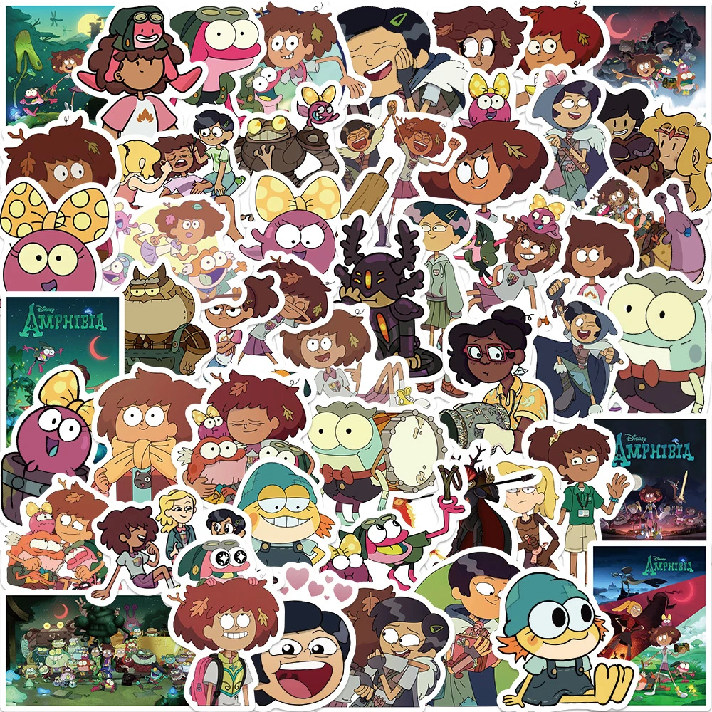 

10/30/50PCS Disney Cartoon Amphibia Mystery Frog Anime Stickers Laptop Luggage Phone Skateboard Car Funny Decal Sticker Kid Toy