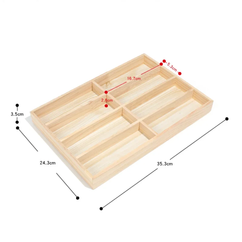 Solid Wood 8-grid Sunglasses Display Box 6-grid Removable Tray Sunglasses Storage Box Store Display
