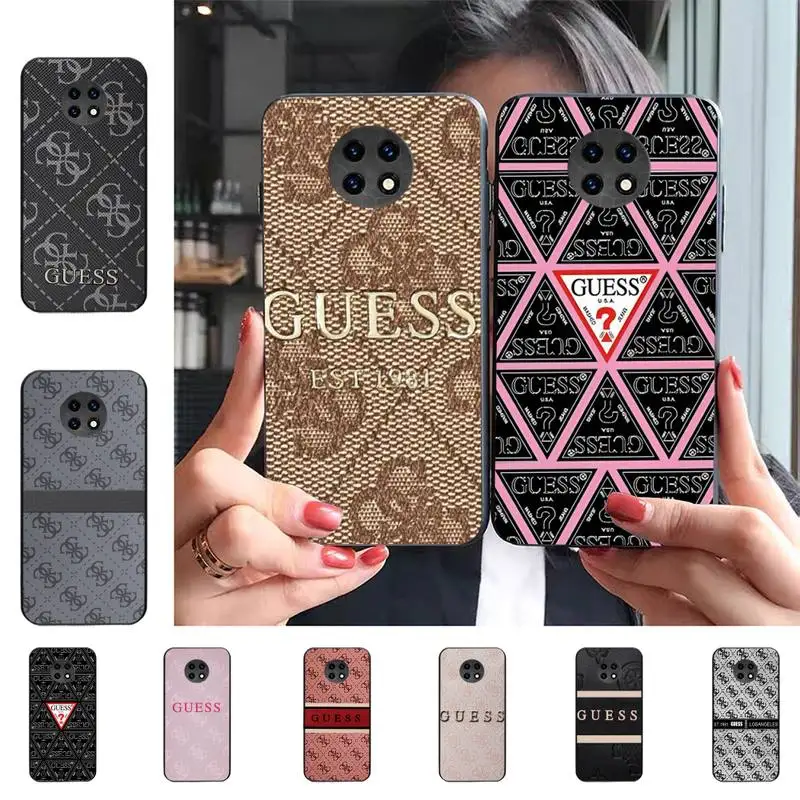 

Stylish Triangle Letter Guess Phone Case For Redmi 9 5 S2 K30pro Silicone Fundas for Redmi 8 7 7A note 5 5A