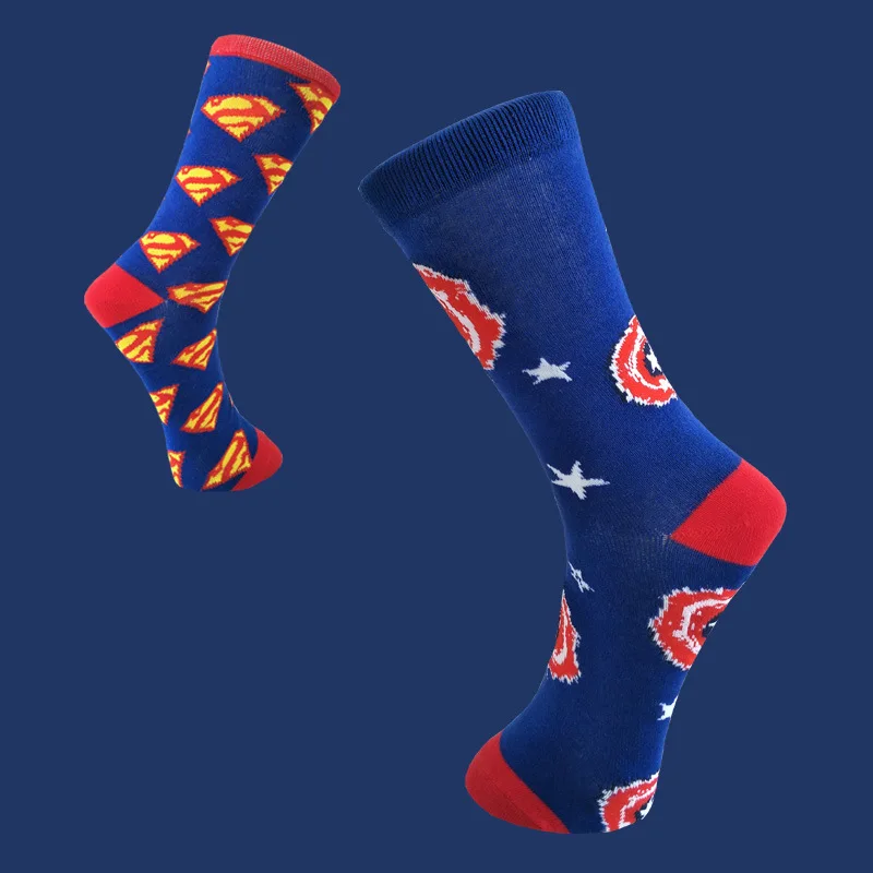 Cotton Fashion Casual Sports Women's Stockings Printing Sweat-absorbing Breathable Anti-friction Men's Socks Unisex Middle