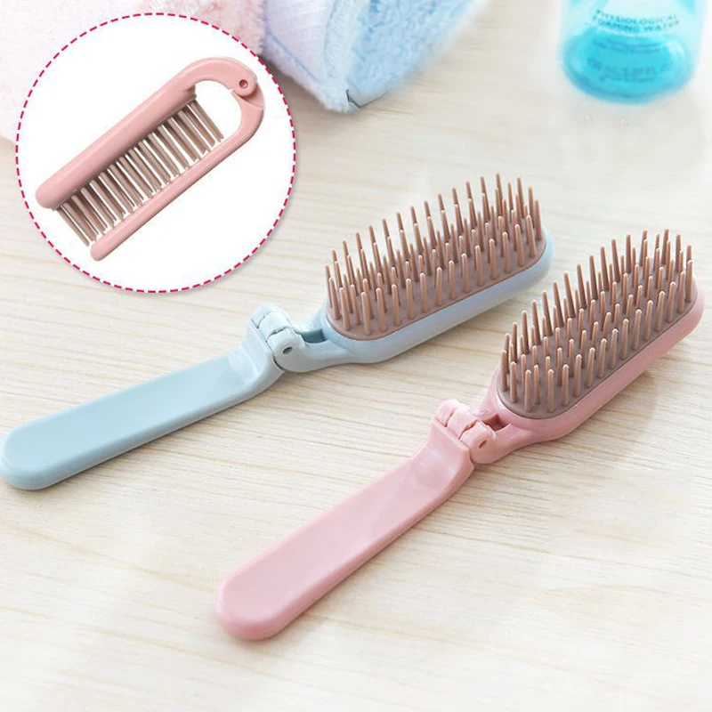 

Foldable Hair Comb Brush Styling Tool Soft Tooth Comb Anti-static Hairbrush Portable Travel Hair Brush Folding Hairdressing Comb