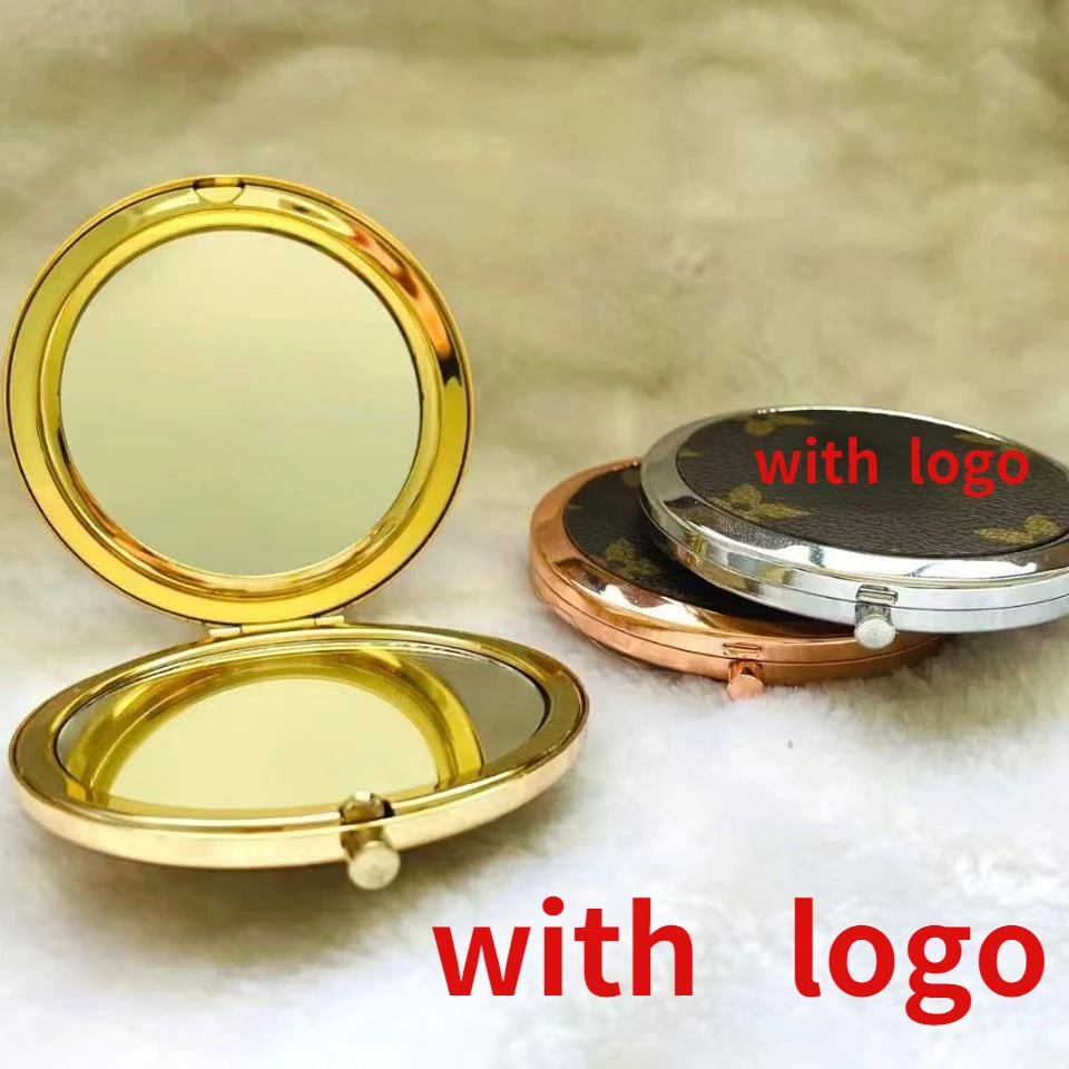

Luxury brand Mini round cosmetic mirror portable hand mirror double-sided folding cosmetic mirror