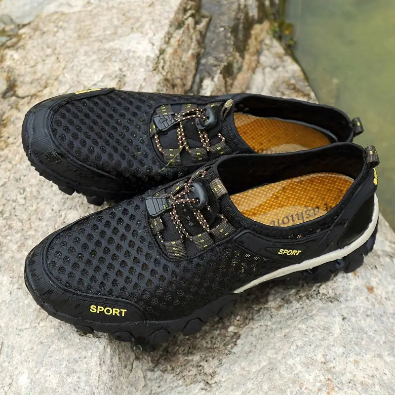 

Мужские кроссовки без шнурков, Вулканизированная подошва, спортивная обувь для бега, походов