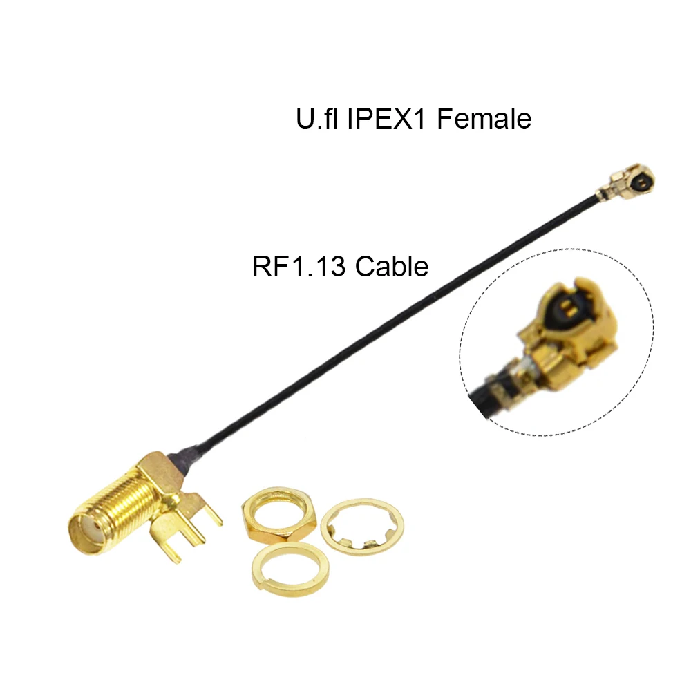 10 шт./лот SMA гнездо для крепления на панели печатной платы к u.FL IPX 1/4 UHF4 гнездовой