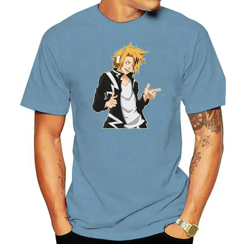 Kaminari Denki T Shirt My Heroes Academia Short Sleeve Shirts For Men Size S-3XL New Fashion Graphic Letter