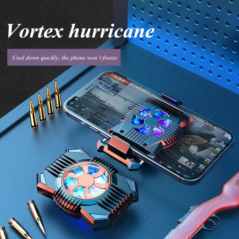 

P12 Universal ABS Mobile Phone Cooling Fan for PUBG with RGB Colorful Light Radiator for IPhone/Samsung/Xiaomi Smartphone Cooler