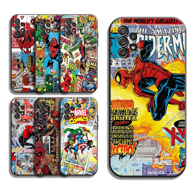 

Marvel Spiderman Iron Man Phone Cases For Samsung Galaxy S20 FE S20 Lite S8 Plus S9 Plus S10 S10E S10 Lite M11 M12 Funda Coque