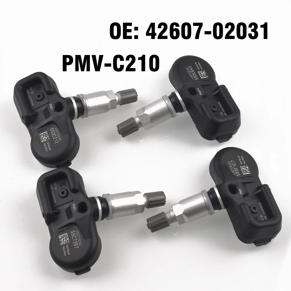 

4PCS PMV-C210 42607-02031 42607-42020 433MHz Tire Pressure Sensor TPMS For Toyota Alphard Auris Aygo Camry Corolla RAV4 Lexus