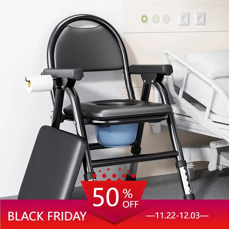 Мягкий стул со спинкой для ванной и взрослых Asen туалета складной ног в горшке