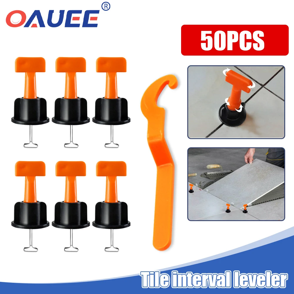 

Oauee 50pc Level Wedges Tile Spacers for Flooring Wall Tile Spacer Carrelage Tile Leveling System Leveler Locator Spacers Plier