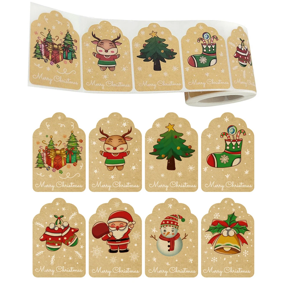

300pcs Christmas Stickers Scrapbooking Navidad Pegatinas Adesivi Noel Decoration Sticker for Kids DIY Gift Package Decor