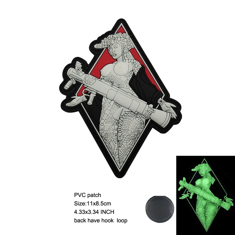 Аксессуары для тактической сумки светящаяся в темноте леди Справедливость 3D