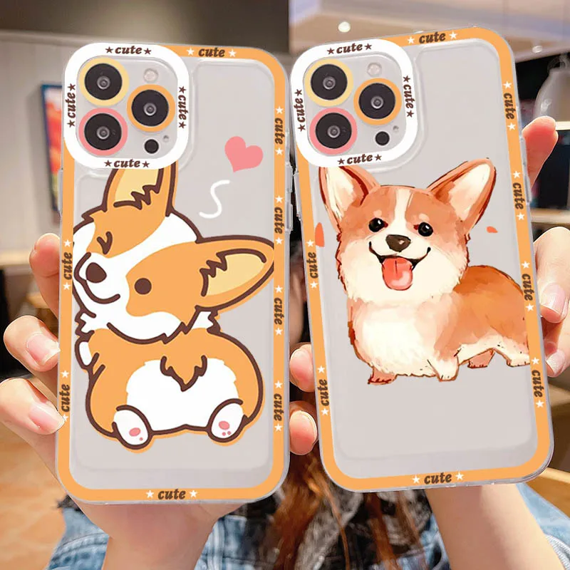

Милый чехол Corgi для телефона iPhone 11 12 13 Mini Pro Max 14 Pro Max
