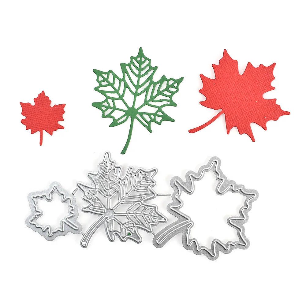 Металлические вырубные штампы в виде кленовых листьев для скрапбукинга - купить