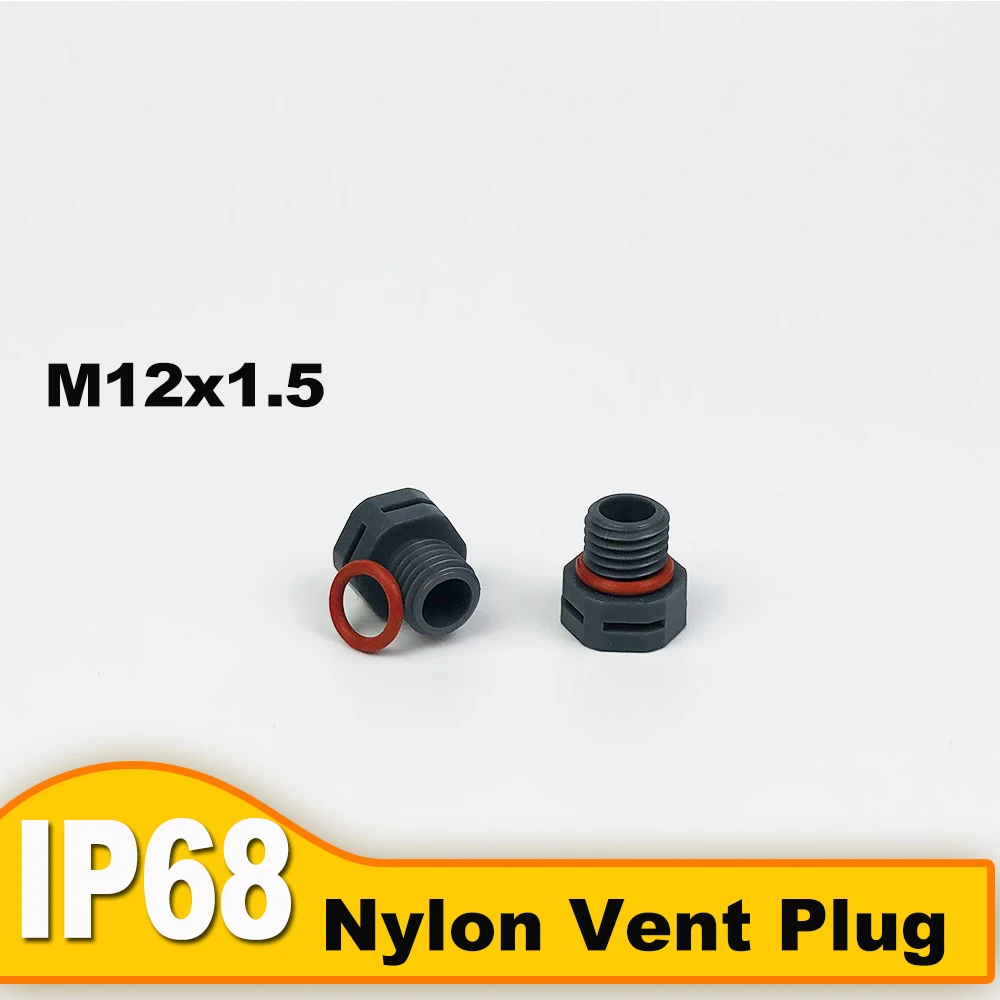 

10 PCS M12x1.5 Nylon Waterproof Air Vent Valve Screw In Protective Vent Plug E-PTFE M12 Plastic Breather Vent Valve