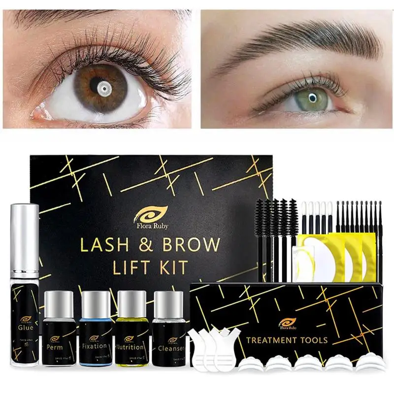 

Eyebrow Tinting Kit 2 In 1 Eyebrow And Lash Lamination Kit DIY Perm For Lashes And Brows Professional Lift For Trendy Fuller