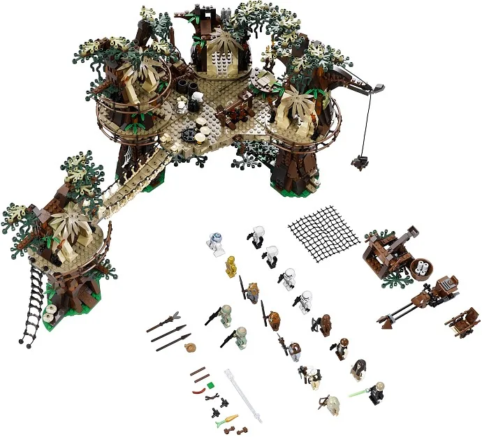 

2020 hot 1999PCS star craft wars Series Ewok Bear Village Model Building Blocks Toys For Children Interesting Gifts