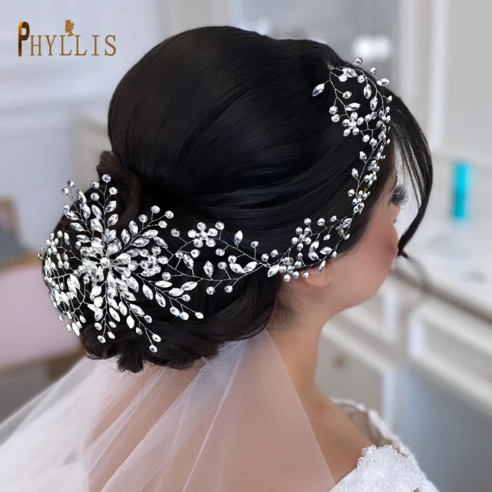 

A294 Luxury Bridal Headwear Crystal Wedding Hair Jewelry Rhinestone Headdress Women Headband Bridesmaid Headpiece Pageant Tiaras