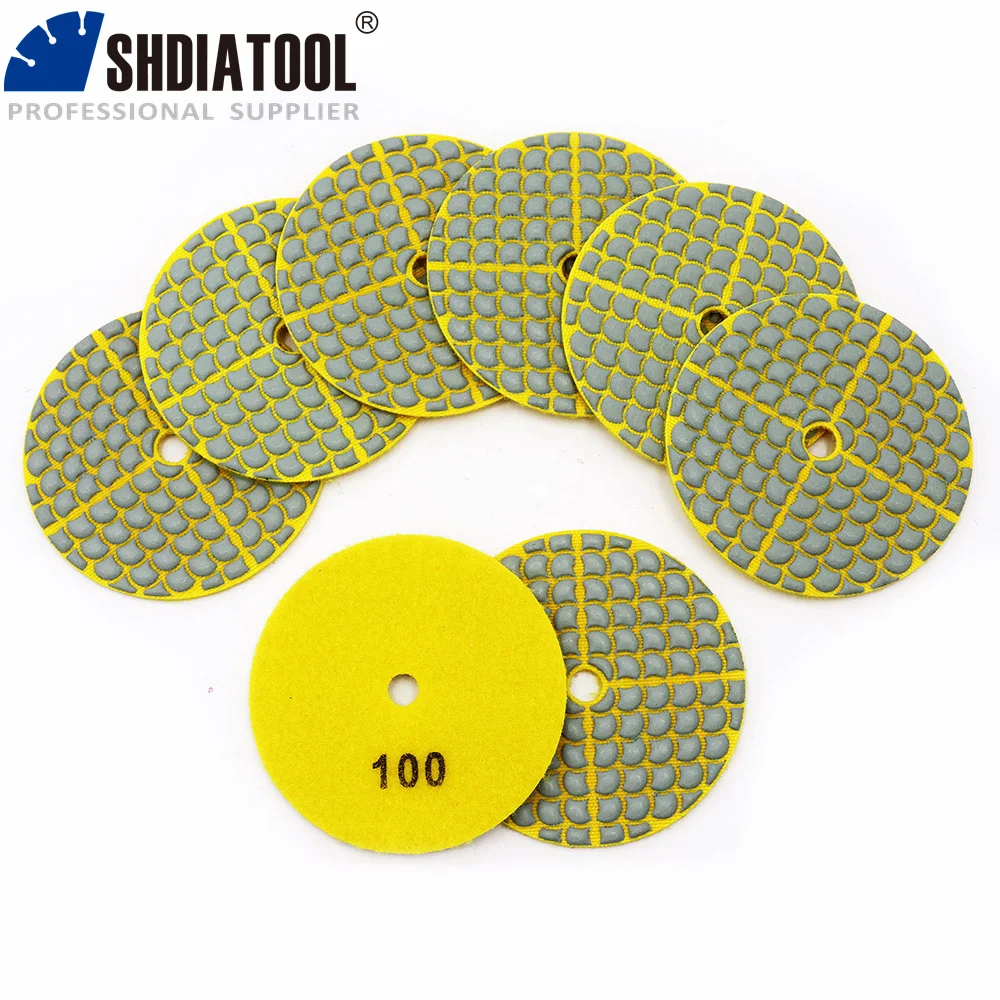 

Полировальные диски SHDIATOOL 8 шт., 100 мм, для сухого шлифования камня