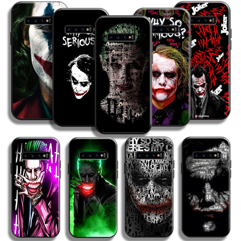 

Clown The Joker Phone Case For Samsung Galaxy S10 5G S10E S10 Lite S10 S9 S8 Plus Back Silicone Cover Liquid Silicon Black