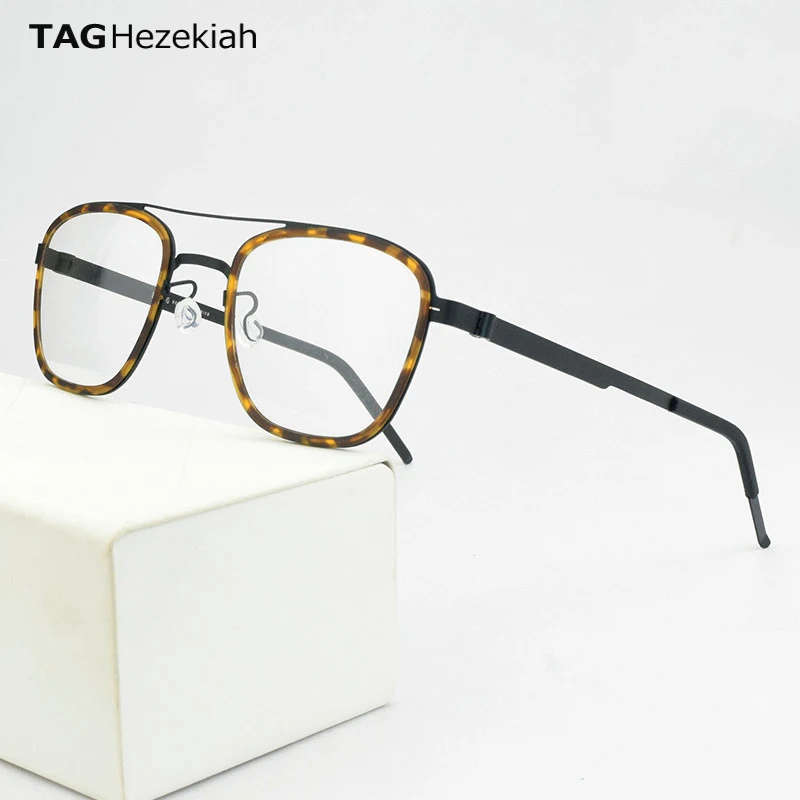 T9708 Брендовые очки титановая оправа для очков мужчин и женщин ретро круглые