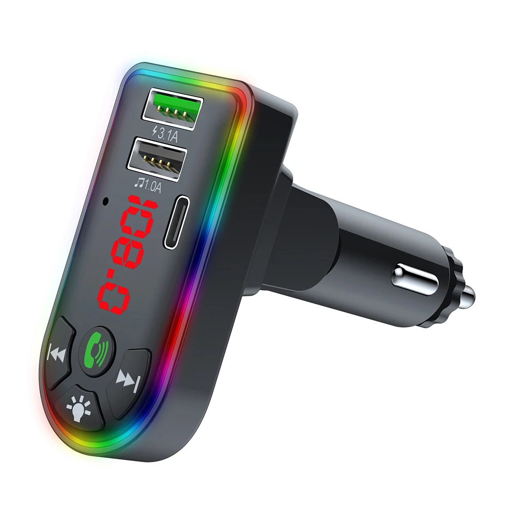 

Автомобильный FM-трансмиттер с Bluetooth и двумя USB-портами