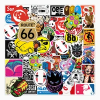 103050pcs fashion cool brand cute marque logo graffiti sticker laptop suitcase skateboard kids toy sticker wholesale