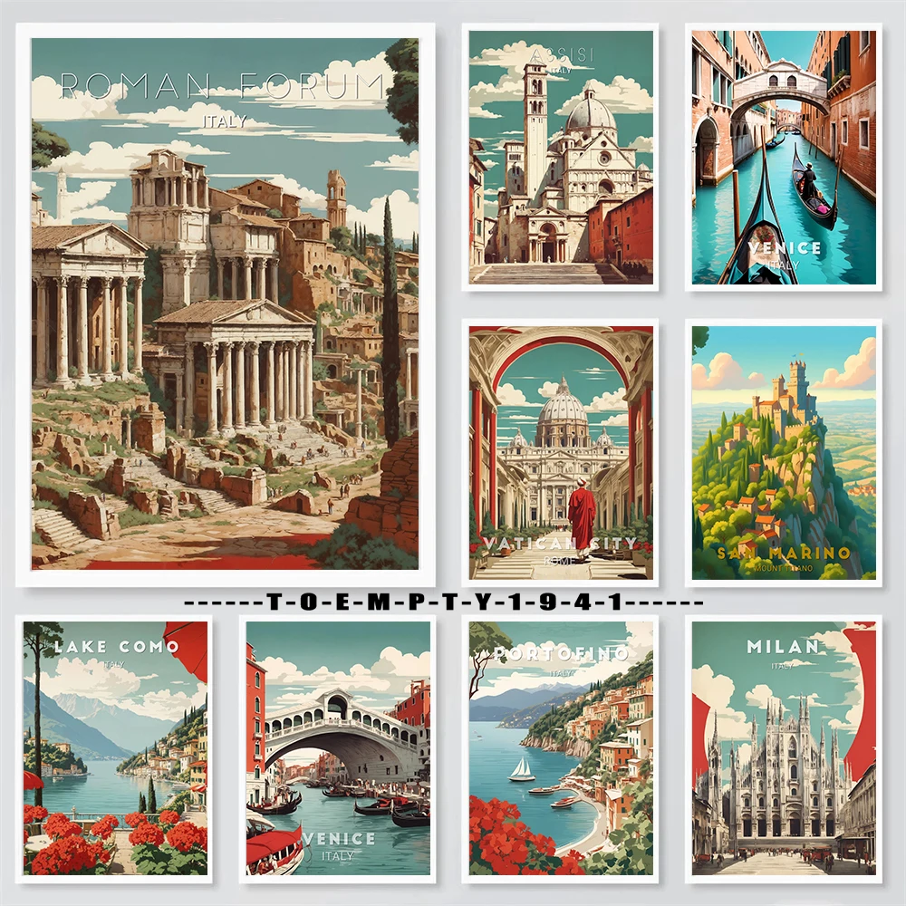 Итальянские путешествия справочные итальянские города Винс Милан Капри принты